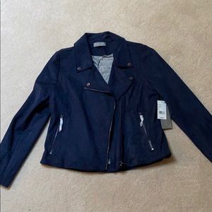 Bagatelle - Navy suede motorcycle style jacket